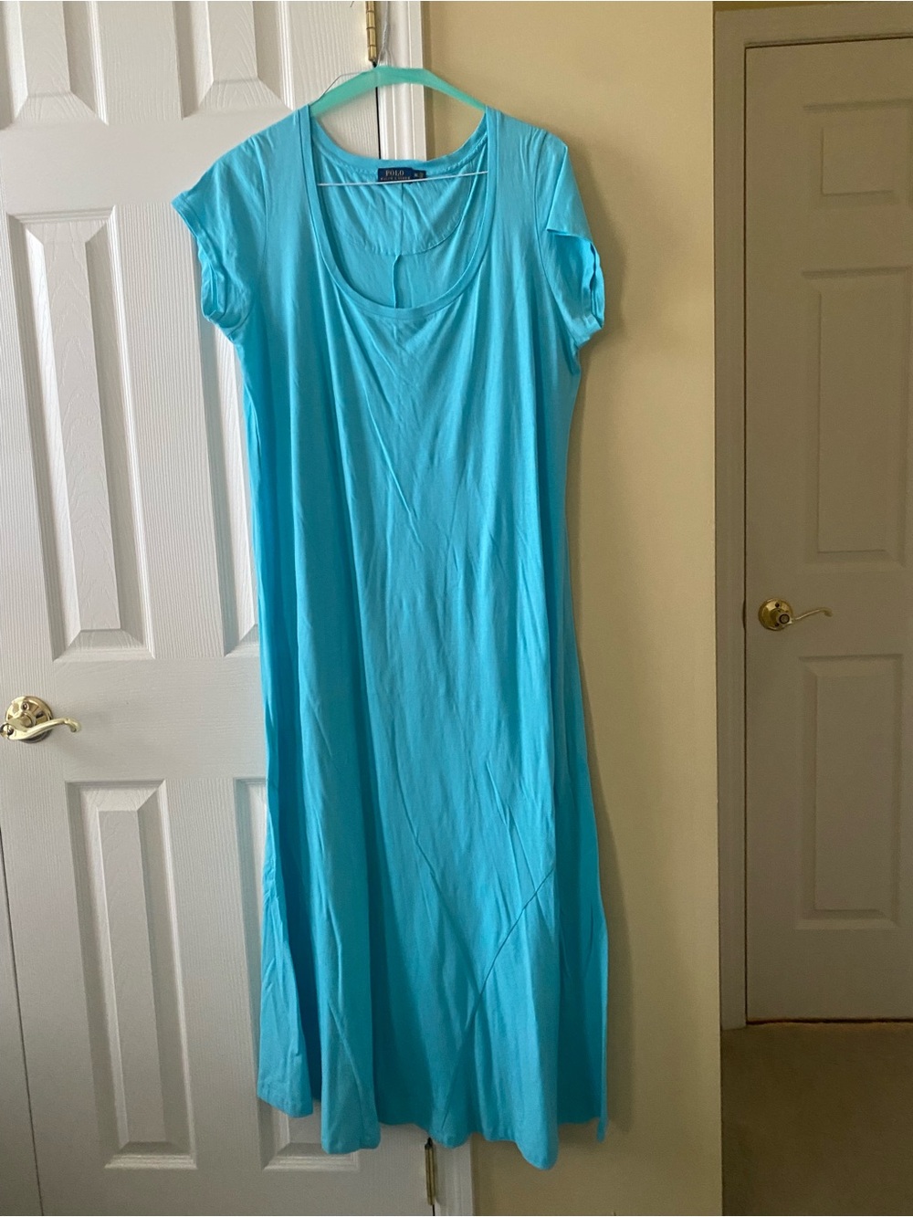 Polo by Ralph Lauren Turquoise Scoop-Neck Midi Dress